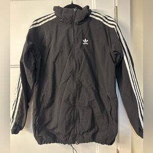 Adidas Black Windbreaker